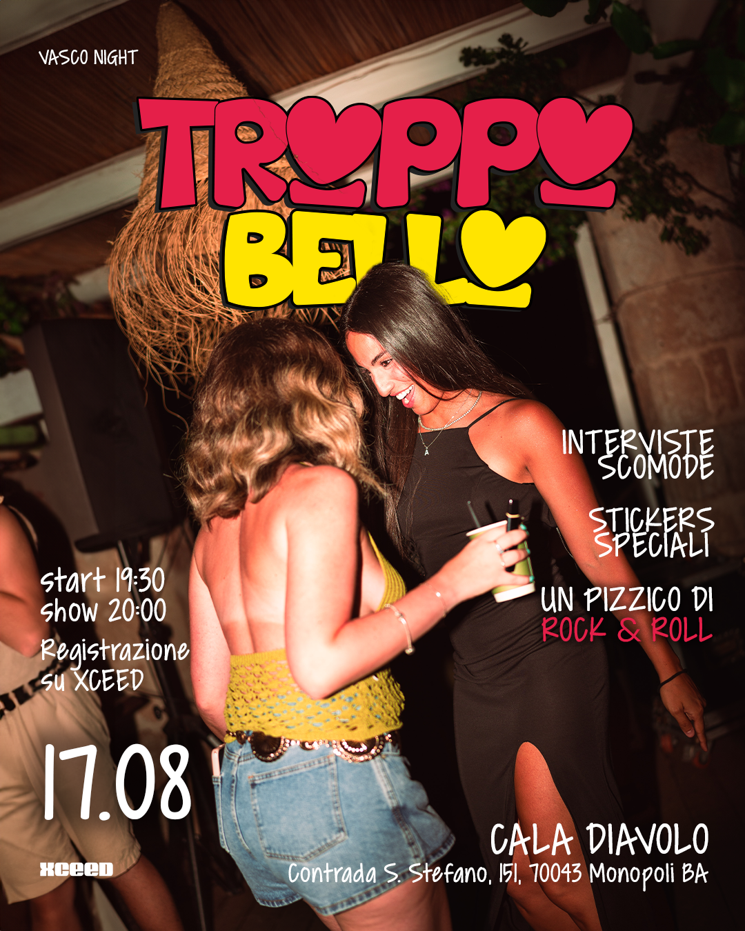 evento 17.08,2025 troppo bello il party