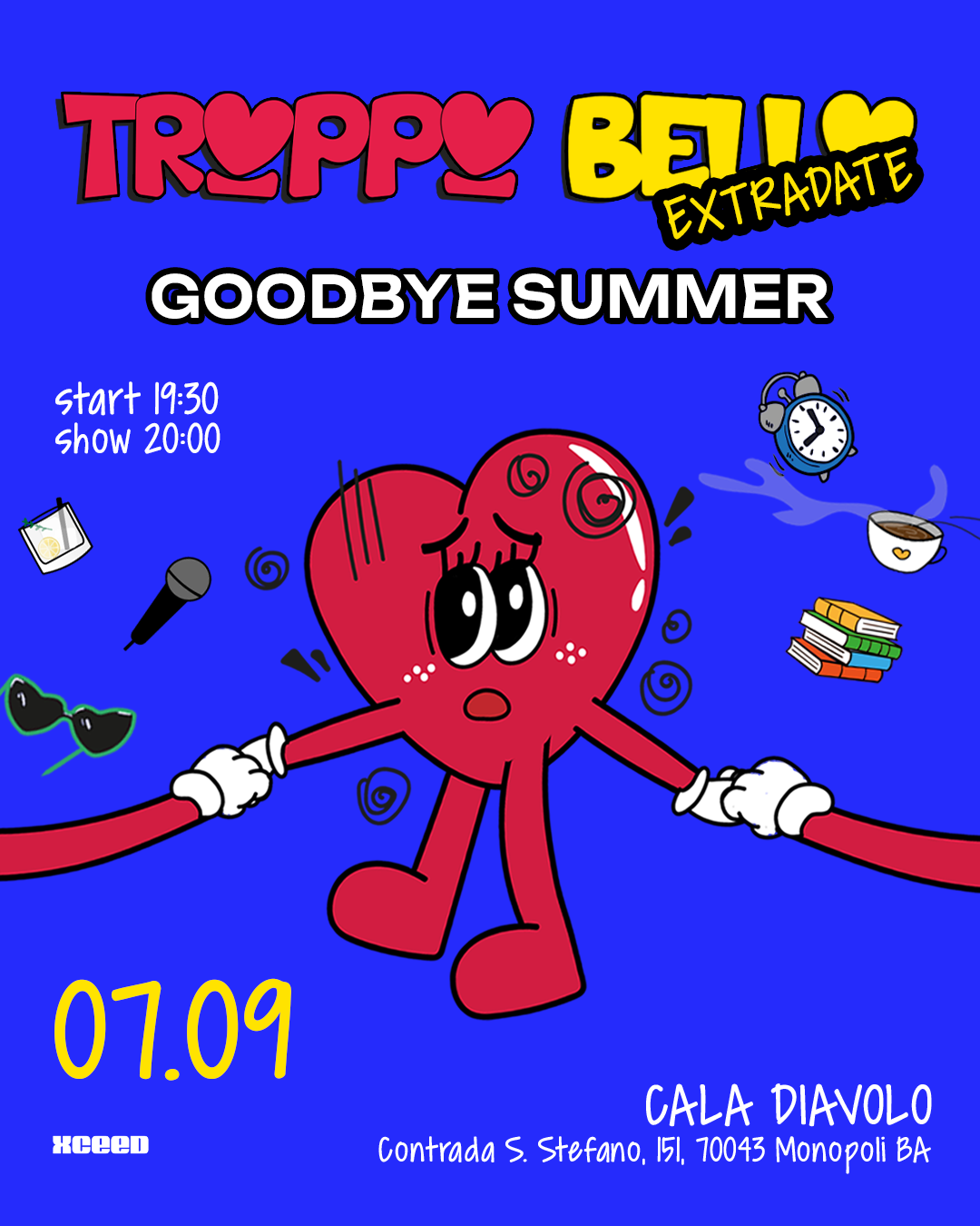evento 07.09.2025 troppo bello il party extradate